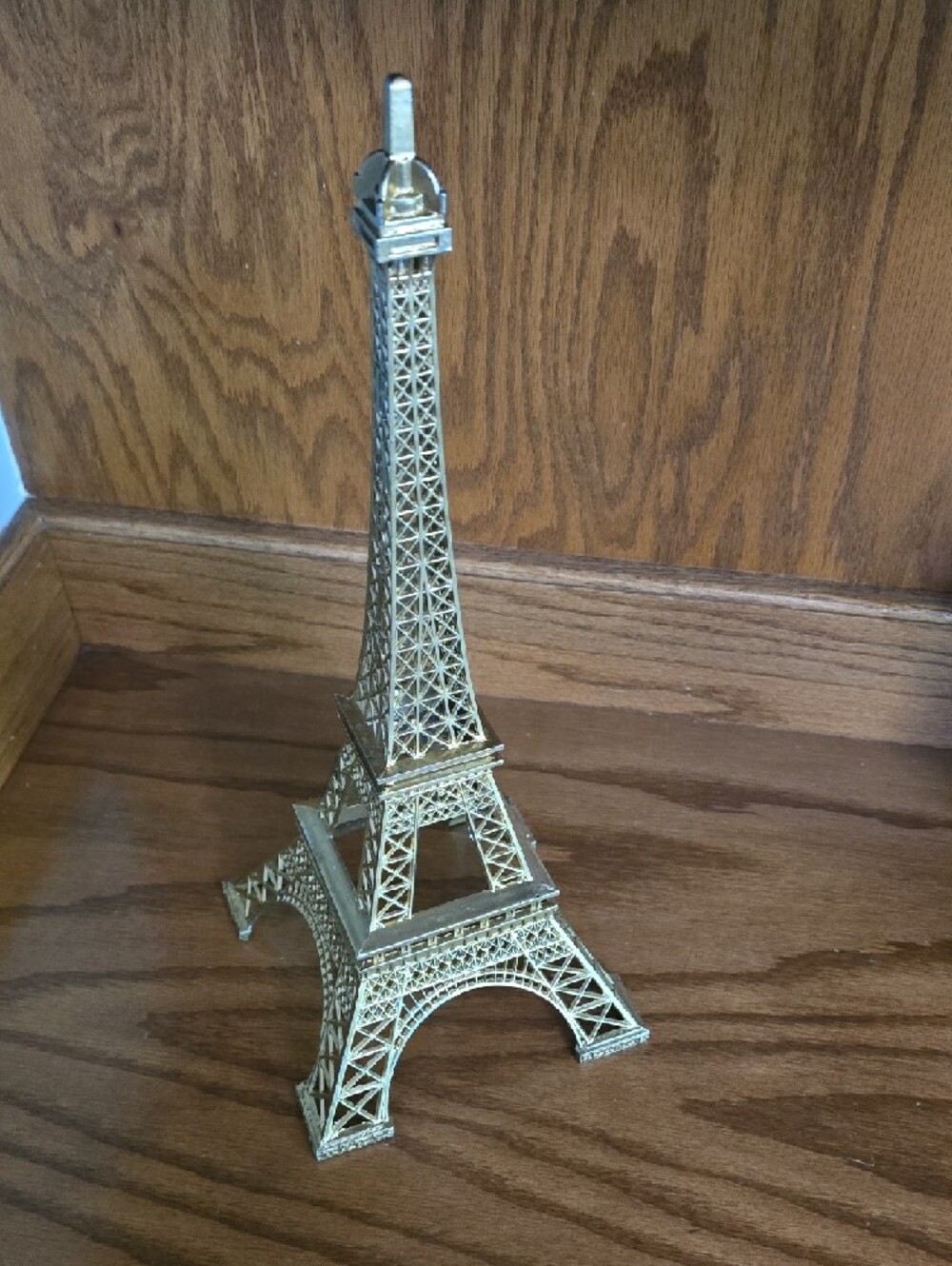 Eiffel Tower Paris Figurine - Gold Tone - Picture 3 of 3